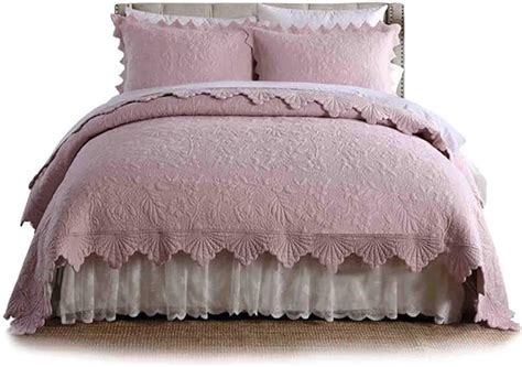 Quilted Bedspread Single Double Super King Size Bed Throws Solid Color