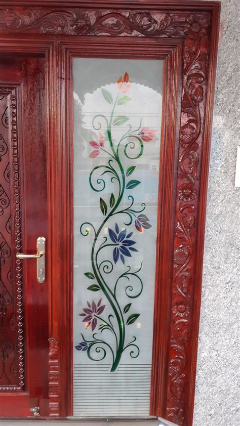 Pin By Venkat Kothai On Indian Main Door Design Window Glass Design