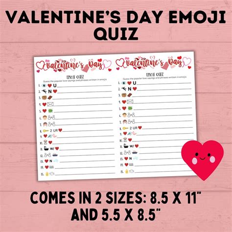 Valentines Day Emoji Quiz Valentines Day Games Valentines Day
