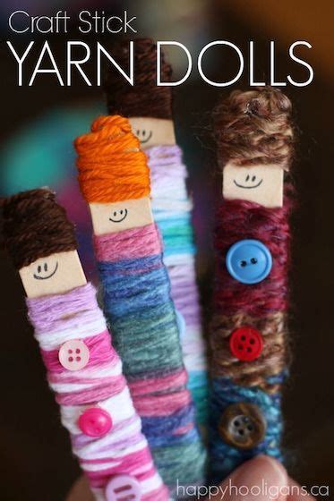Make The Most Adorable Little Dolls Out Of Craft Sticks Yarn And A Few