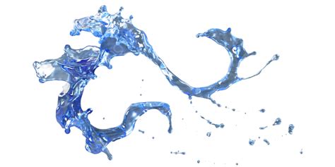 Gota De Agua Líquida Salpicadura Decoración 3d Png Dibujos Azul