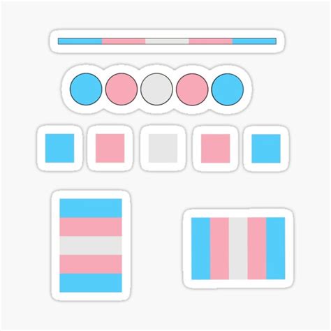 Subtle Trans Flag Colors Sticker For Sale By Lgbt Stickers Redbubble