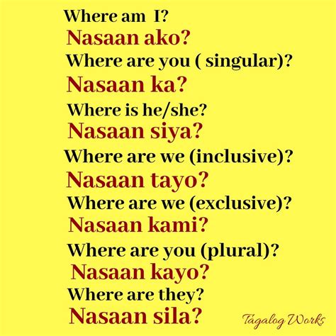 Subject Pronouns In Tagalog Tagalog Words Filipino Words Tagalog