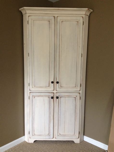 Add to favorites whitewash oak barnwood corner cabinet with leaded glass door for bath or kitchen. Antique white, corner cabinet! Love... | Corner linen cabinet, Corner storage cabinet, Corner ...