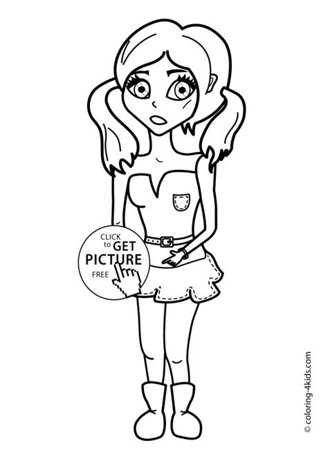25 Marvelous Photo Of Cute Girl Coloring Pages