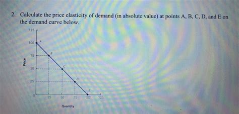 How to calculate a demand curve with price and quantity ? Solved: 2. Calculate The Price Elasticity Of Demand (in Ab ...