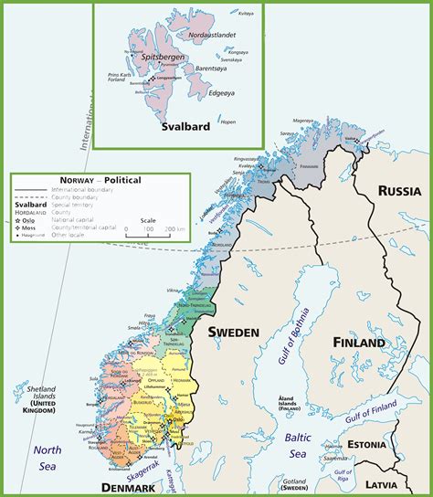 Norway Political Map Ontheworldmap Com