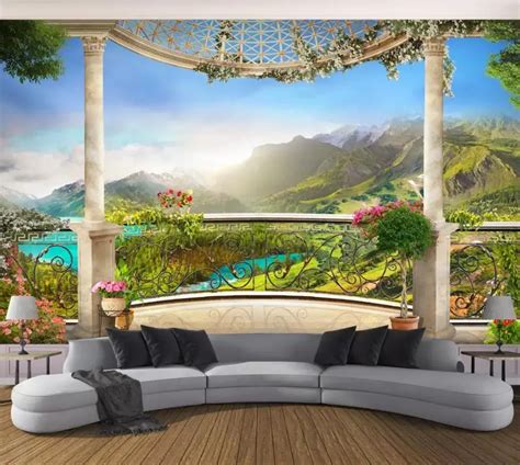 Photo Wallpaper Customize Living Room Alpine Scenery Tv Background 3d