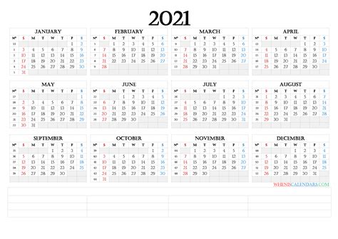 19 templates to download and print. 12 Month Calendar Printable 2021 (6 Templates) - Free Printable 2020 Monthly Calendar with Holidays