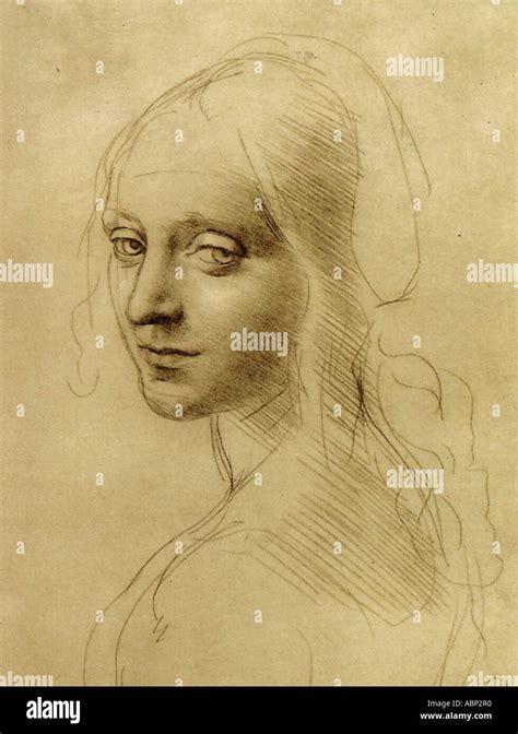Leonardo Da Vinci Study For The Angel Head The Virgin Of The Rocks