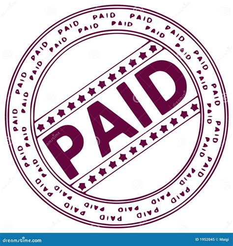 Round Rubber Ink Stamp Paid Stock Vector Illustration Of Business