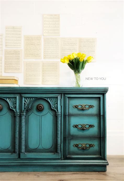 Painted Teal Buffet Teal Painted Furniture Teal Furniture