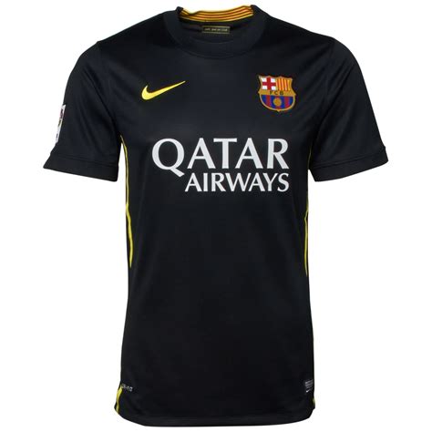 Show your support in a new fcb jersey from kitbag. Nike Fc Barcelona Club Home Replica Jersey in Black for ...