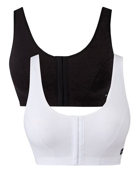 2 Pack Hook and Eye Blk/Wht Bras | Simply Be