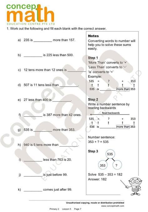 Clat maths questions are generally called word problems which belongs average, percentage. Primary 2 Maths: Solve "More Than" and "Less Than" Questions