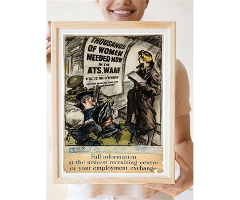 Reprint Of A Ww2 Vintage British Ats And Waaf Recruiting Etsy