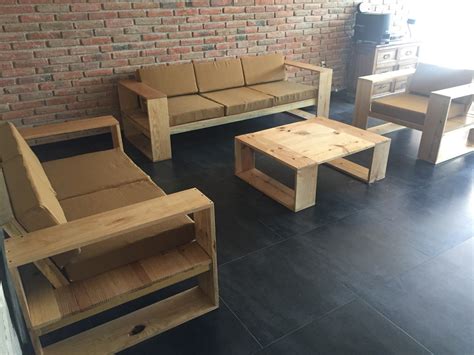 Envios a todo el pais. Sala De Madera Solida Moderna Minimalista - $ 15,000.00 en ...