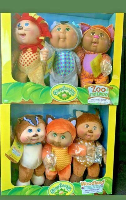 Cabbage Patch Kids Collectible Cuties Zoo Friends 3 Pack 18m For Sale
