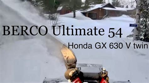 Atv Snow Blower Bercomac 54honda Gx 630 V Twin Youtube