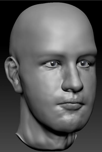 high poly man head 3d model ztl 123free3dmodels