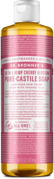 Dr Bronners Pure Castile Liquid Soap Cherry Blossom 473ml