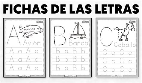 Fichas Infantiles Ficha De Las Letras Del Abecedario Con Dibujos