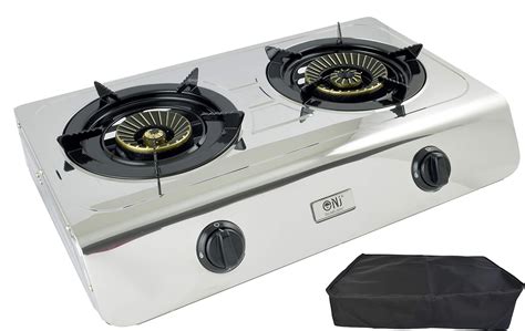Nj 60sd Portable 2 Burner Gas Stove Double Cooktop Stainless Steel