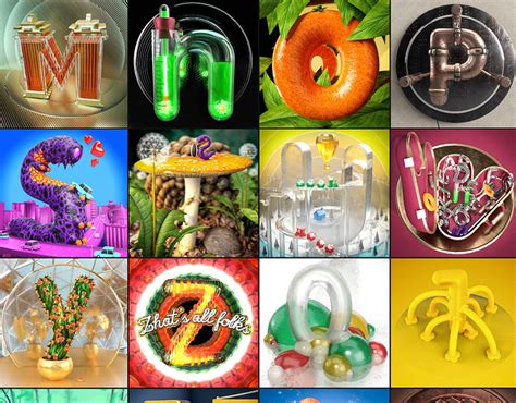Download Creative 3D Alphabet #36daysoftype on Behance