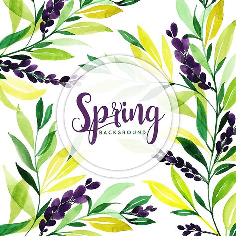 Spring Floral Watercolor Vector Png Images Watercolor Spring Floral