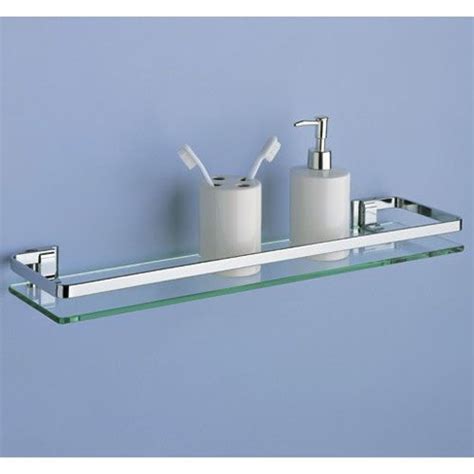 All chrome bathroom shelves can be shipped to you at home. Glass Bathroom Shelf - Chrome by Organize It All ...