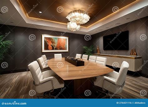 Upscale Corporate Meeting Rooms With Stylish Decor And Custom Furniture