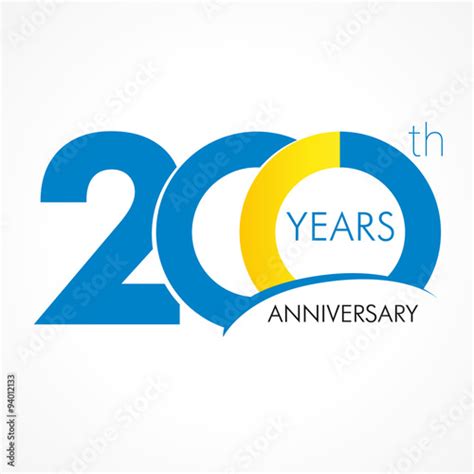 200 Years Anniversary Logo Template Logo 200th Anniversary With A
