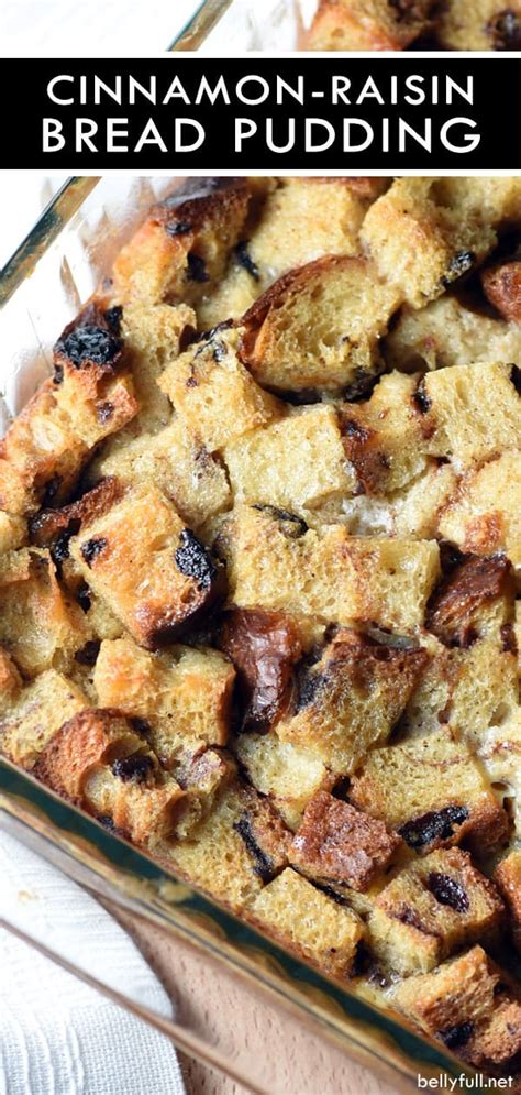 It is made with stale or leftover bread and milk or cream, generally containing eggs, a form of fat such as oil, butter, or suet. Cinnamon-Raisin Bread Pudding - Belly Full