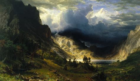 Albert Bierstadt Nature Landscape Mountains Fantasy Art Painting