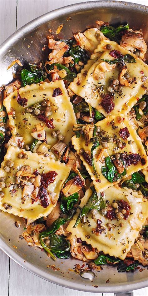 8 recipes using capers, the small but mighty flavor. Ravioli with Spinach, Artichokes, Capers, Sun-Dried ...