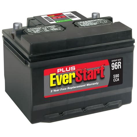 Everstart Plus Lead Acid Automotive Battery Group Size 96r 12 Volt