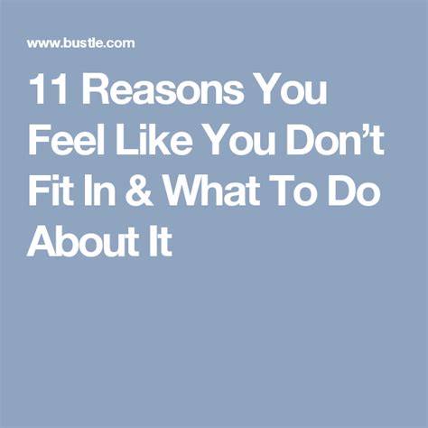 15 Reasons You Feel Like You Dont Fit In And What To Do About It How