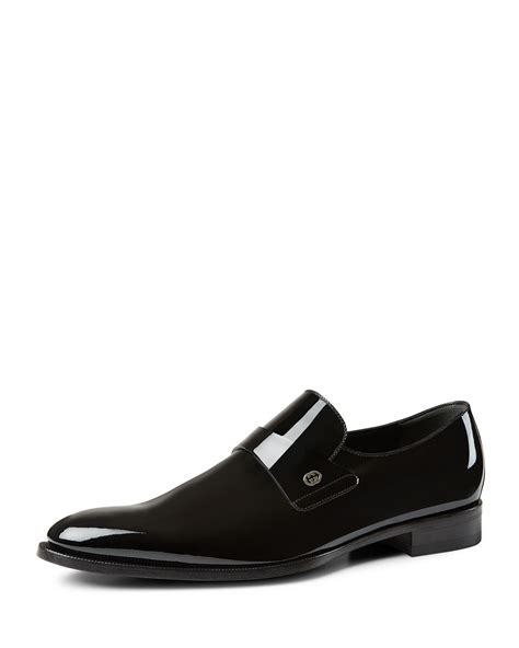 Gucci Patent Leather Loafer In Black For Men Lyst