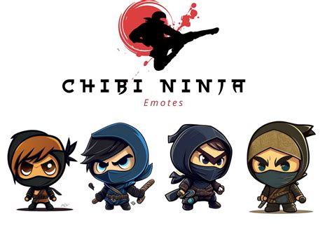 Chibi Ninja Emotes Twitch And Discord Channel Points Streamer Emoji Cute