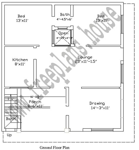 30×36 90 Square Meters House Plan Free House Plans