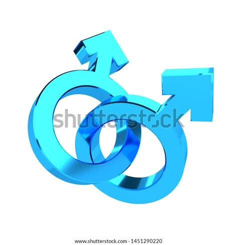 Gender Double Male Symbol Male Homosexuality Stock Illustration