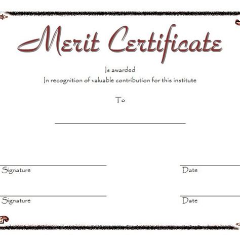 Awesome Merit Award Certificate Templates