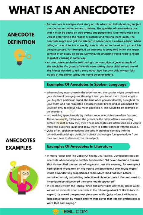 Anecdote Definition And Useful Examples Of Anecdote In English 7esl