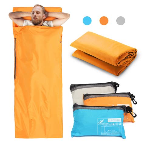 Travel Camping Sheet Envelope Antimicrobial Soft Sleeping Bag Liner
