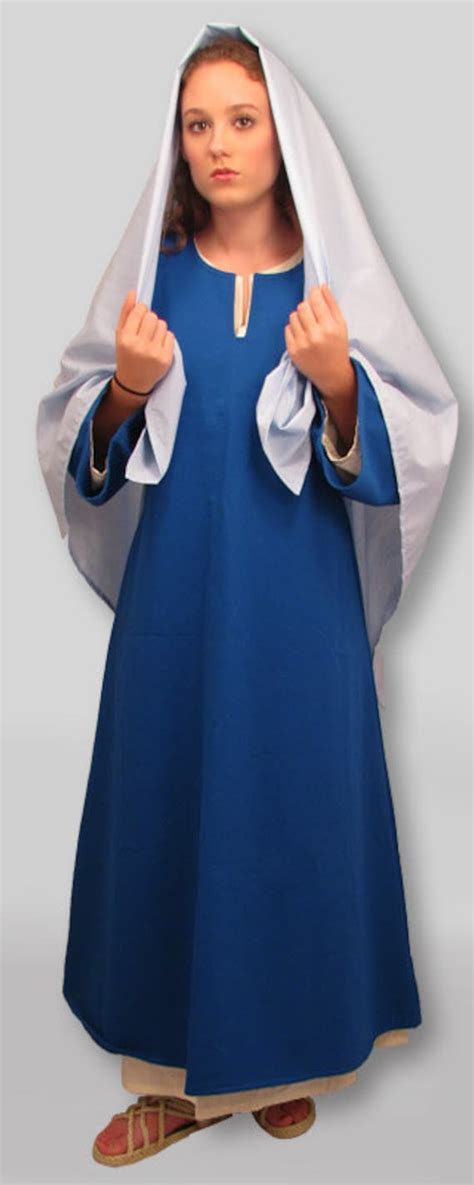 Mary Mother Of Jesus Costume For Biblical Play Vacation Etsy