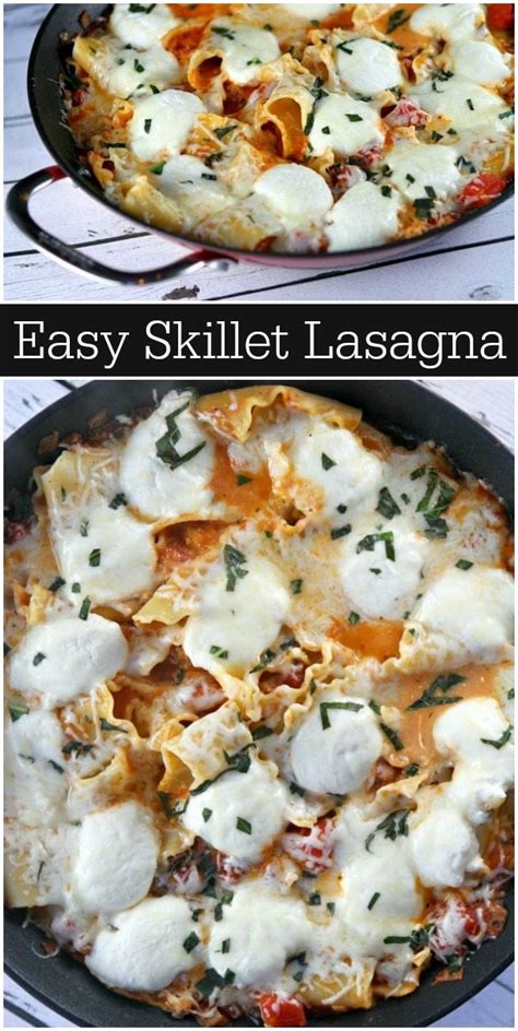 Easy Skillet Lasagna Recipe Girl