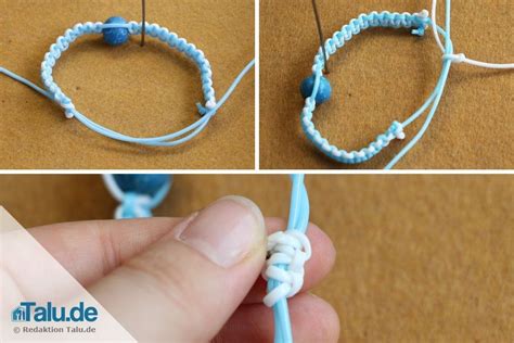 Makramee stammt aus dem orientalischen raum und bedeutet übersetzt „weben. Makramee-Anleitung für ein Armband - Makrameeknoten lernen ...