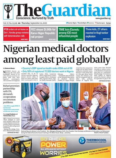 Front Page Headlines From 5 Top Newspapers In Nigeria Today 24th