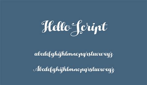Hello Script Font Font Tr