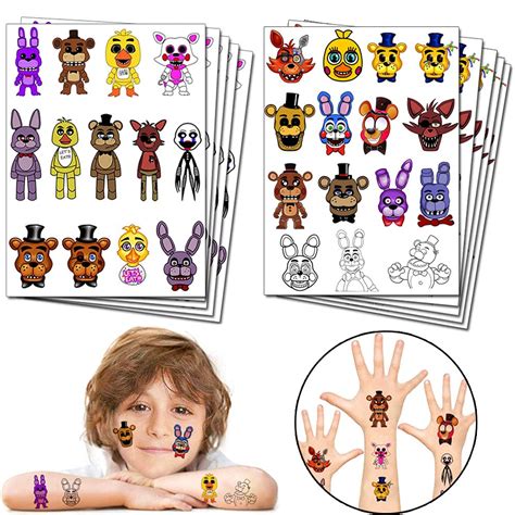 Buy Er Video Game Party Favor Temporary Tattoos For Five Nights At Freddy Birthday Party